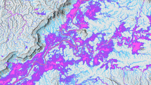 Flood exposure spatial analysis map for Geoneon Flood