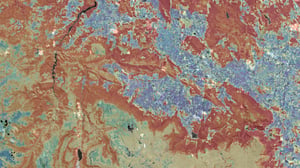 Wildfire spatial analysis map for Geoneon Wildfire